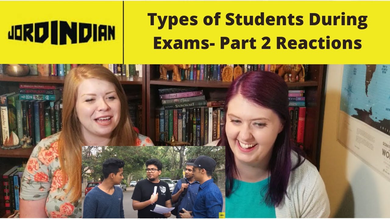 JORDINDIAN TYPES OF STUDENTS DURING EXAMS | Part 2 | REACTED by AMERICAN TEACHERS