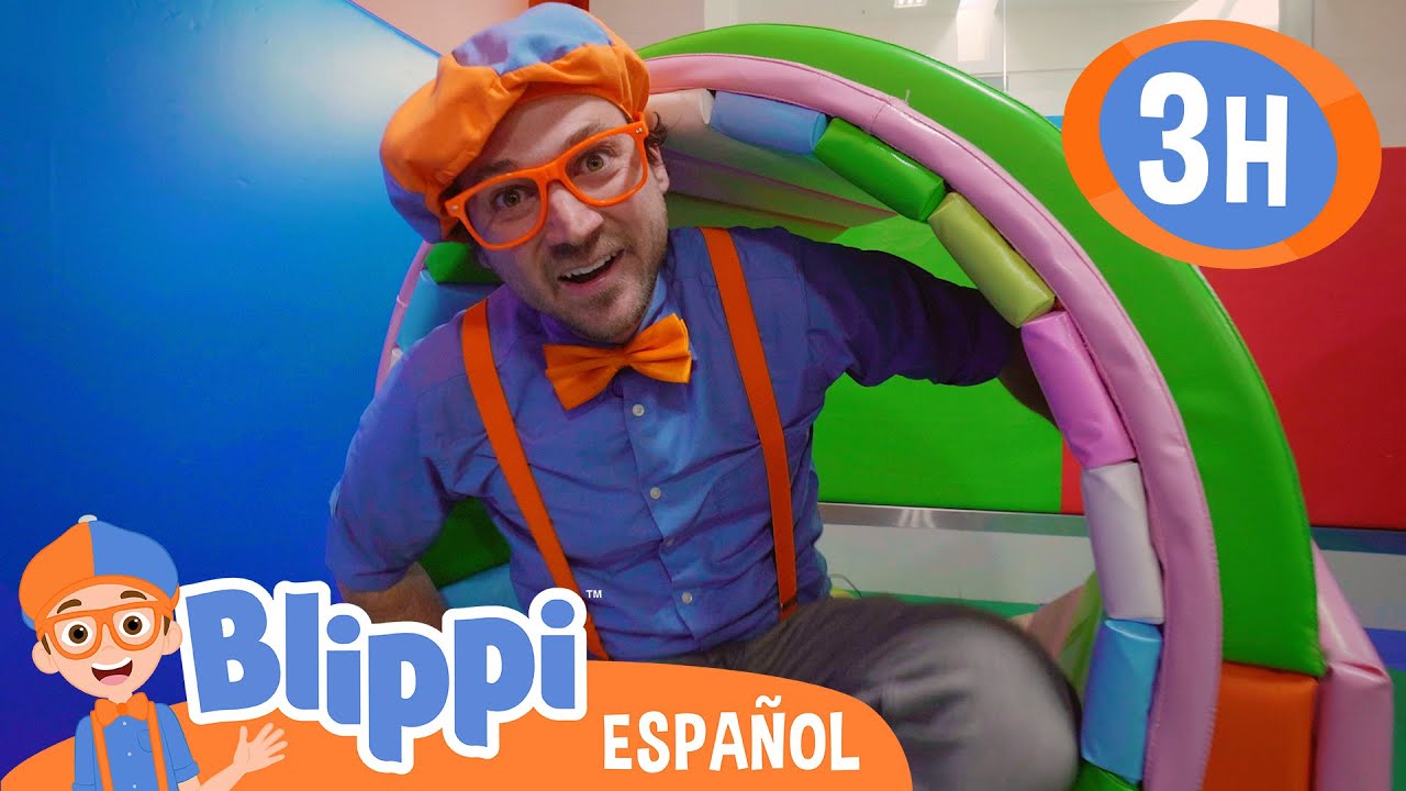 Blippi visita el patio de juegos🧡💙| Blippi Español | Videos educativos para niños |Aprende y Juega