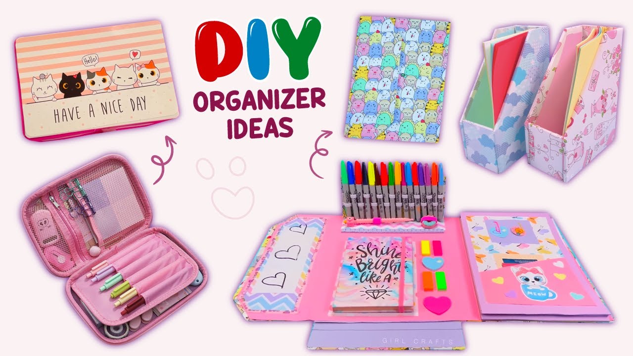 FANTASTIC ORGANIZER IDEAS - CUTE FOLDER ORGANIZER - Locker Organizer From Cardboard and more...