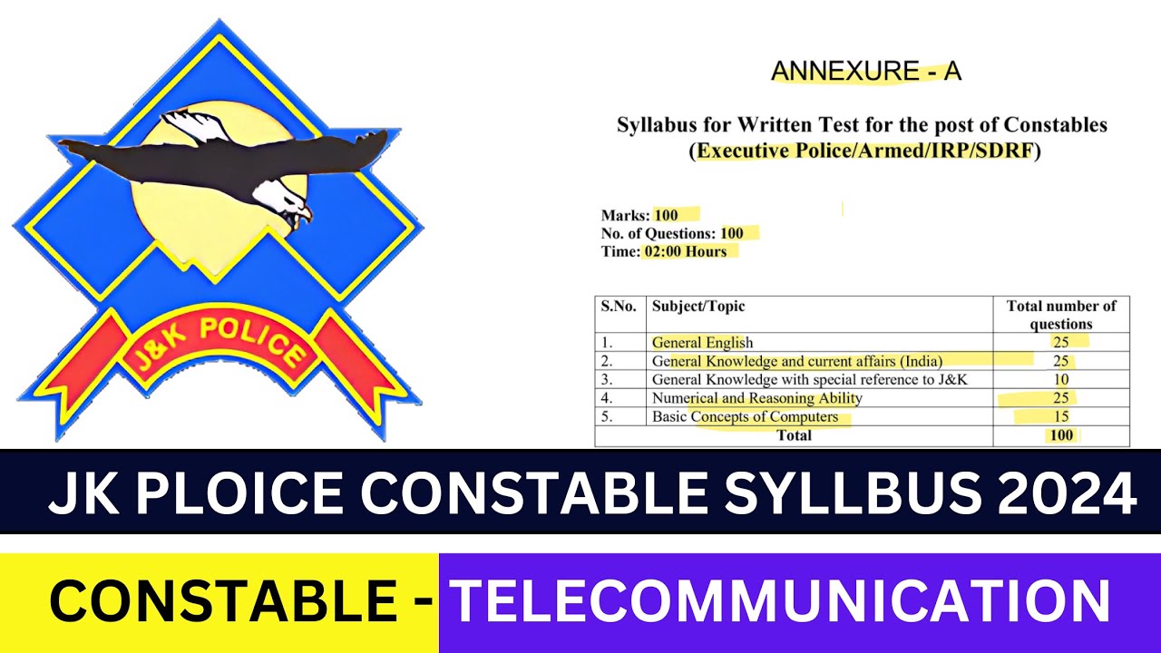 JKSSB Constable Syllbus 2024 -JKSSB Constable Exam Secrets You Need to Know in 2024
