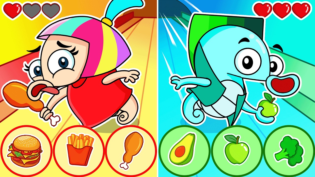 Healthy 🍏 Vs Junk Food Song 🍗 Healthy Habits 🎶 Seahorse Nursery Rhymes & Kids Songs