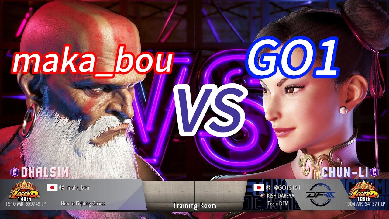 SF6💥maka_bou(DHALSIM) vs GO1(CHUN-LI)💥Street Fighter 6 High Level Match's EP1654
