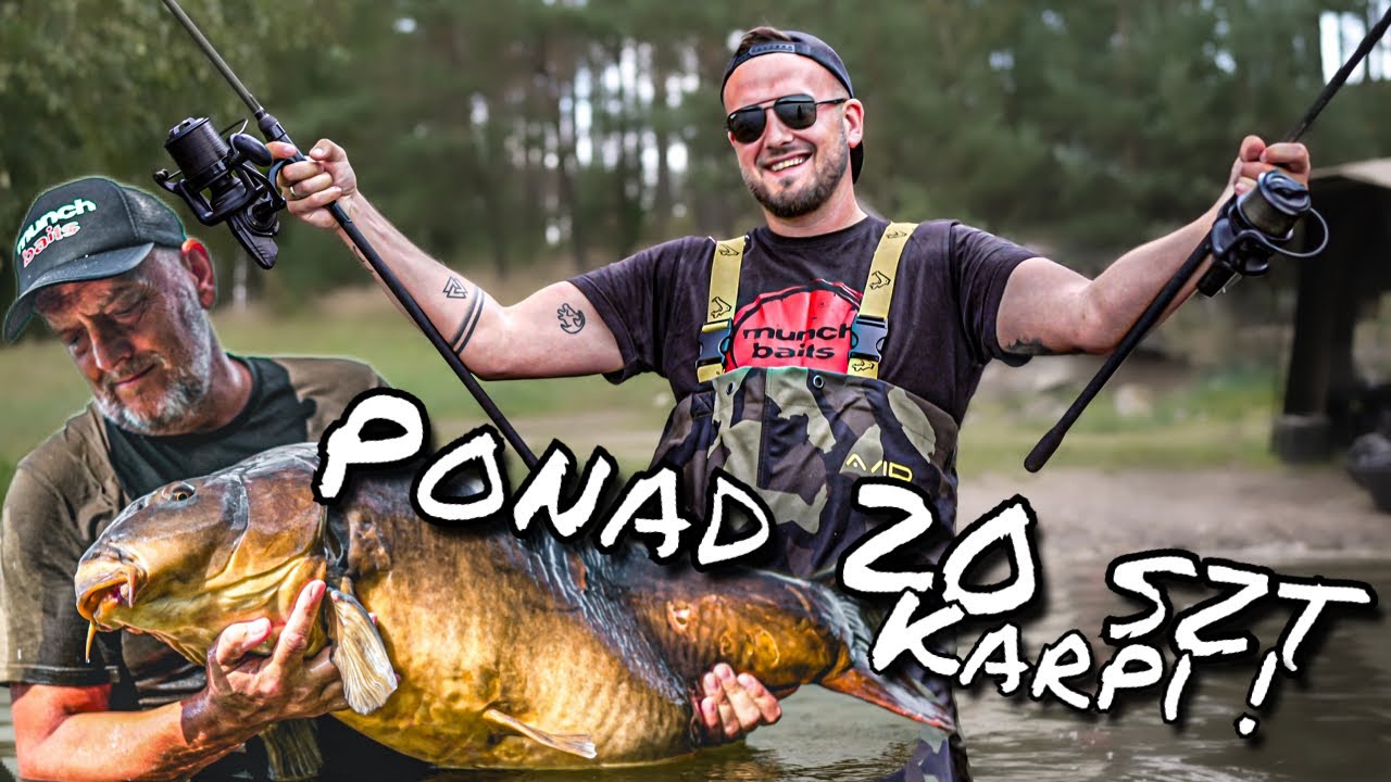 SZALEŃSTWO KARPIOWE NA ŁOWISKU KRĄŻNO / PONAD 20 KARPI / 2x20+ /NOWE PB -Vlog44