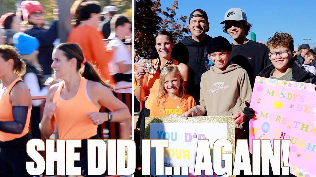 SHE DID IT AGAIN! EMOTIONAL AND DIFFICULT FINISH TO MOM'S LAST HALF MARATHON RACE