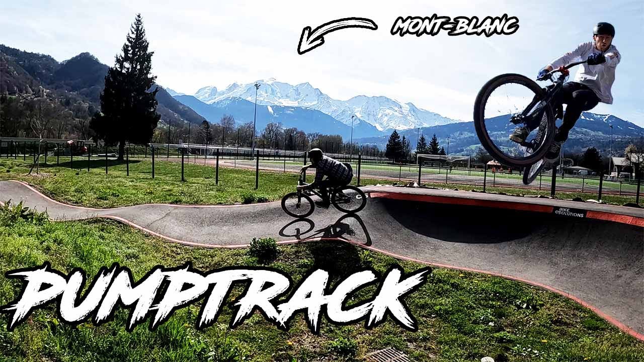 Découverte de 3 Pumptracks avec vue sur le Mont Blanc