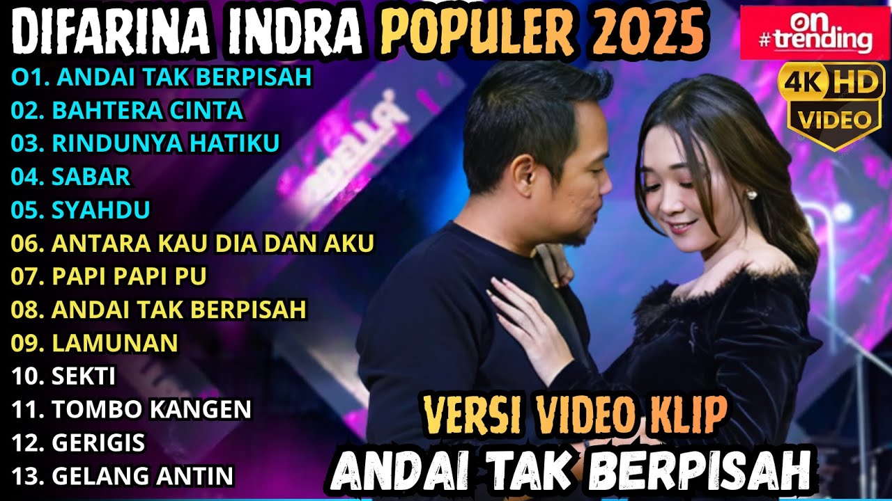 DIFARINA INDRA POPULER - ANDAI TAK BERPISAH - BAHTERA CINTA - RINDUNYA HATIKU