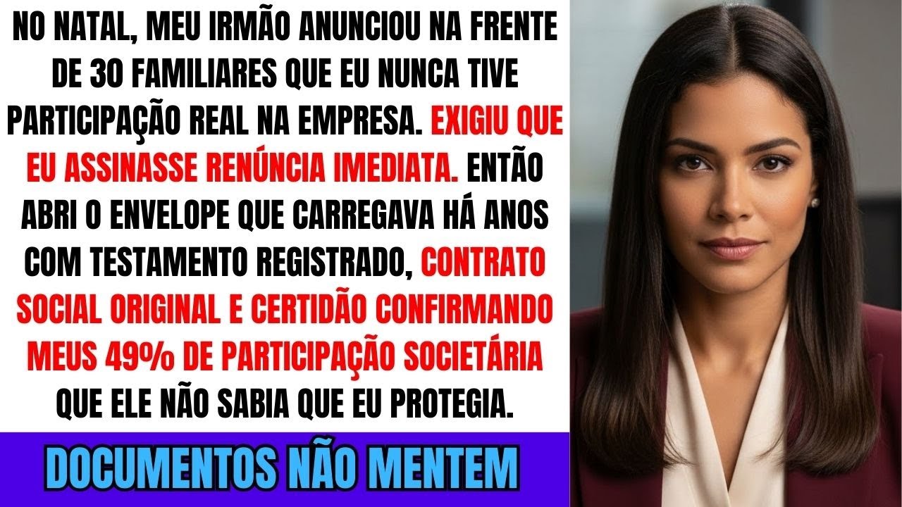 Ele Anunciou Minha Expulsão No Natal — E Eu Mostrei Minha Participação Societária