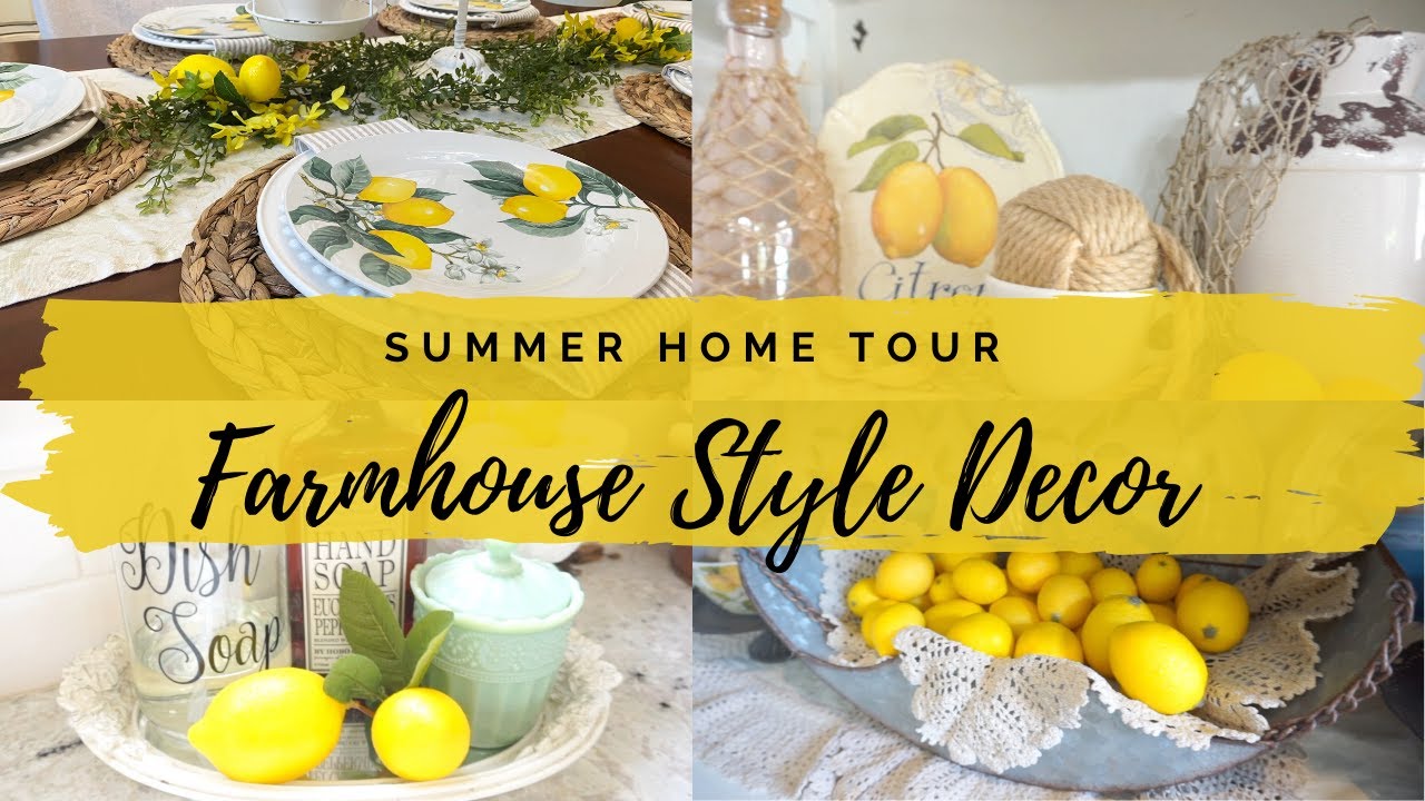 SUMMER HOUSE TOUR 2020 | FARMHOUSE STYLE | LEMON DECOR | COASTAL DECOR