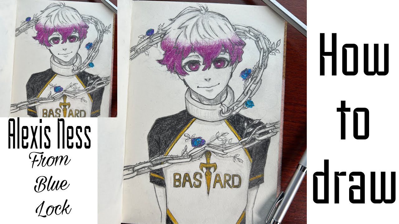 How to draw Alexis Ness from Blue Lock | Blue Lock anime drawing step by step tutorial