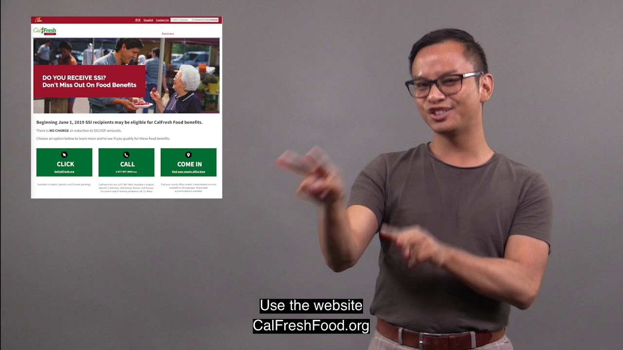 CalFresh Food for SSI Recipients (ASL)(Short)