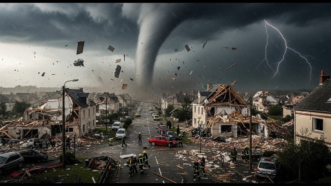 CHAOS in France: Powerful Ermont Tornado Flattens 200 Homes & Displaces 2,500 Residents!