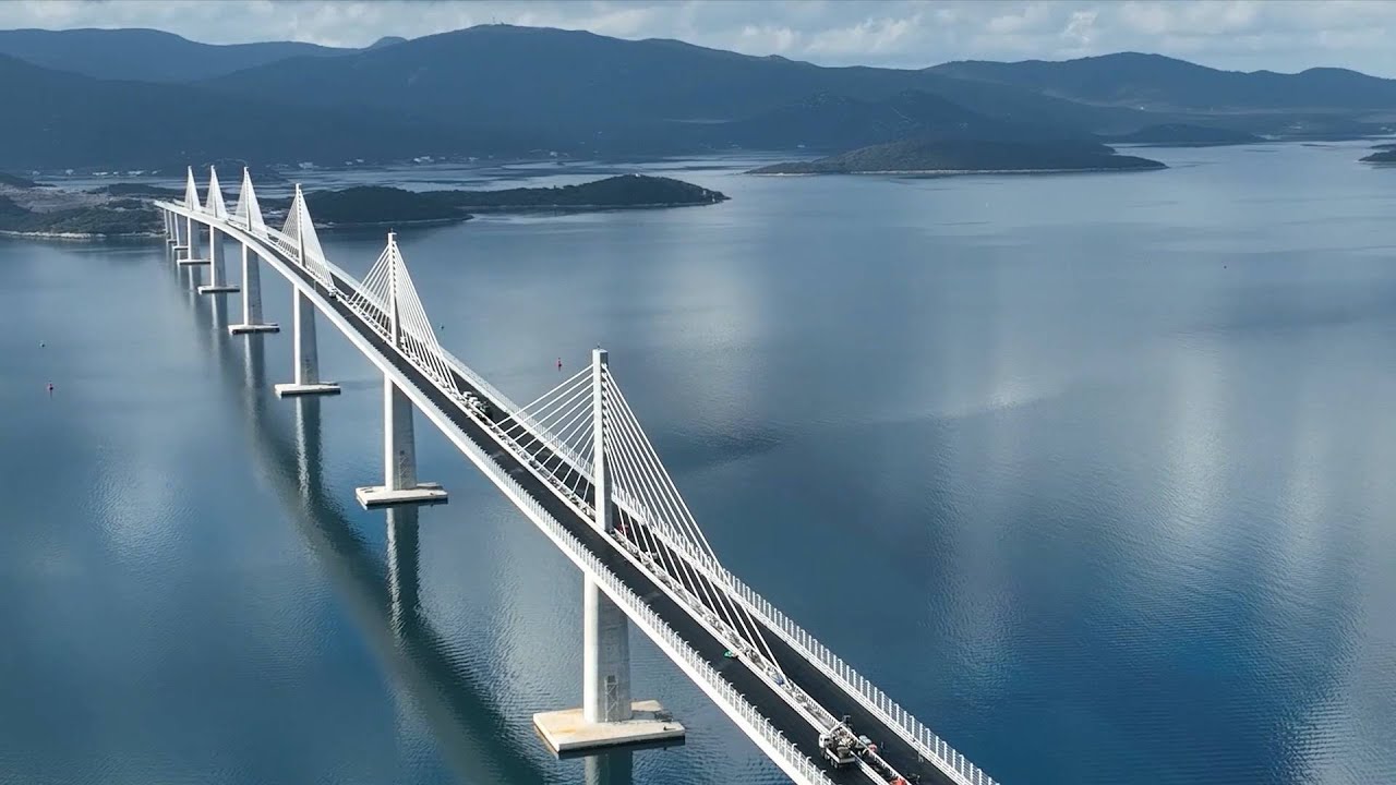 Chinese-built Peljesac Bridge opens to traffic in Croatia