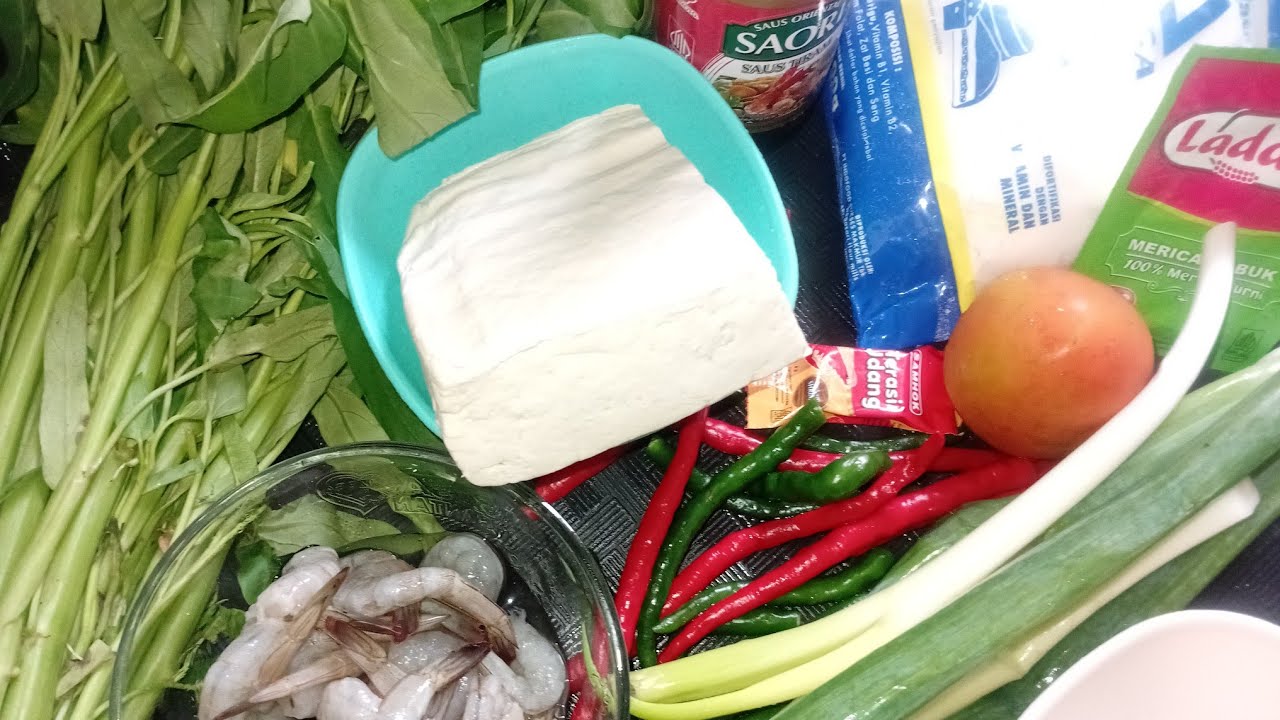 Menu Buka Puasa Paling Simpel Praktis Hari Ke-8 Bakwan Tahu+Udang Kangkung Cabe Uleg tanpa garam