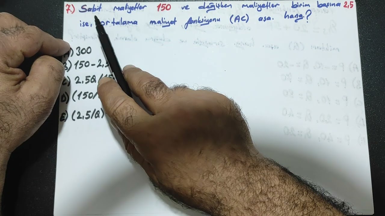 AÖF MATEMATİKSEL İKTİSAT 2024-2025 GÜZ ARA SINAVI 1. KISIM