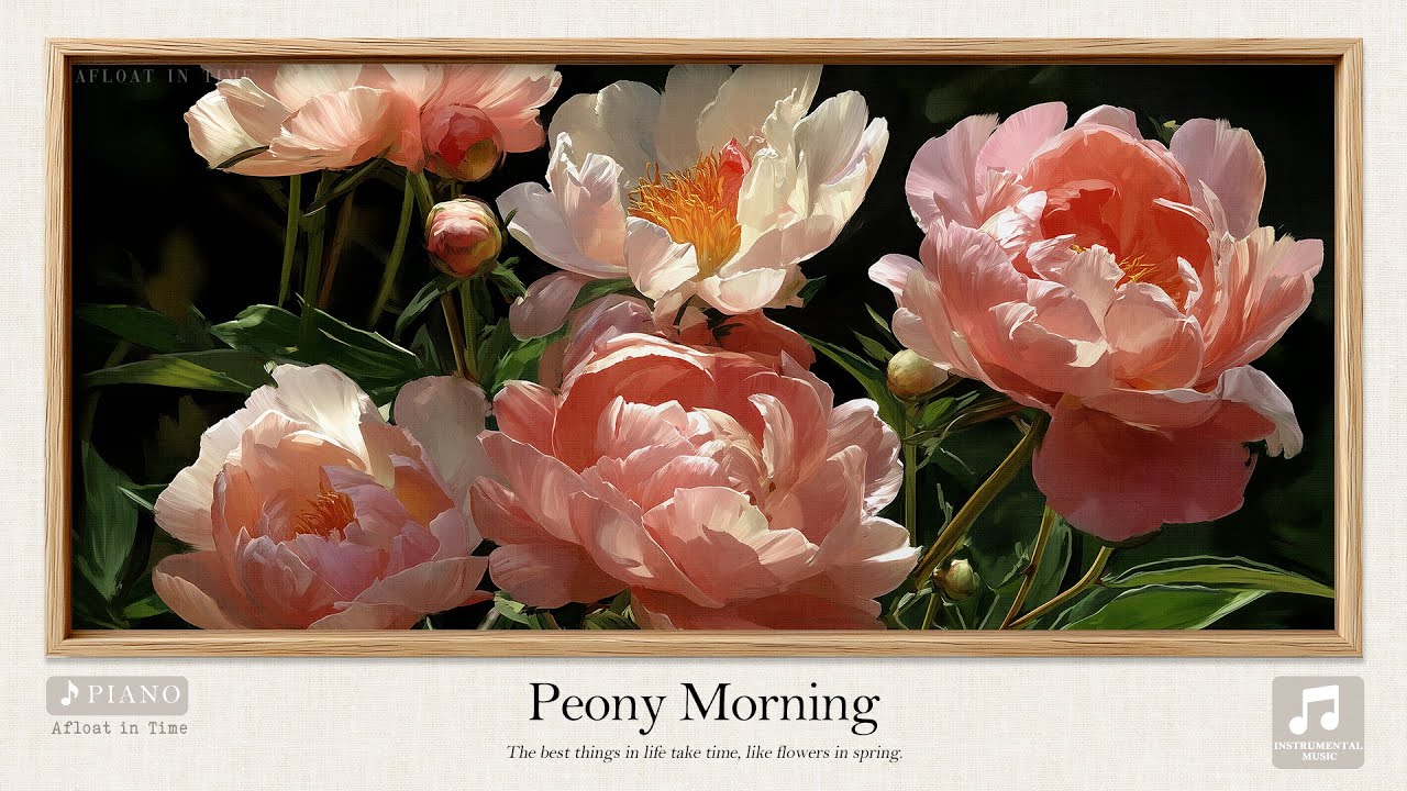 🌷 Peony Morning | Peaceful Piano Music for Relaxation, Focus, Reading, Study & Inner Calm
