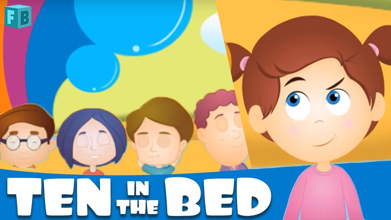 Ten In The Bed Nursery Rhyme | Flickbox Kids Songs