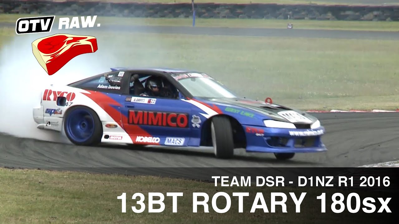 RAW: Team DSR 13BT Rotary Powered 180SX - D1NZ Drifting Manfeild 2015
