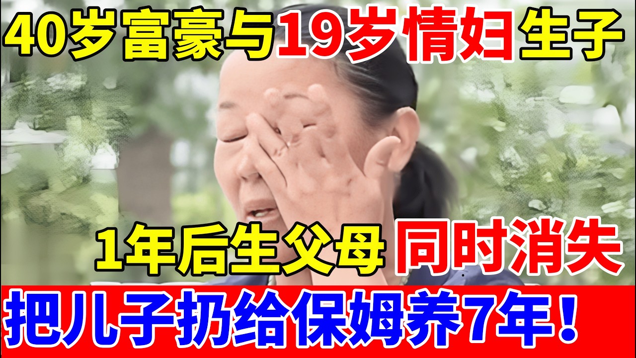 40岁富豪与19岁情妇生子,1年后生父母同时消失,竟把儿子扔给保姆养7年【人间真情录】