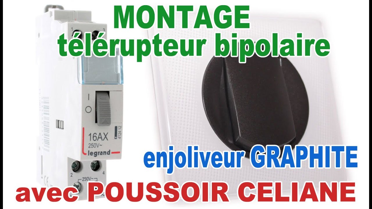 telerupteur BIPOLAIRE poussoir 67031 enjoliveur graphite finition celiane 66640 memories LUMEN