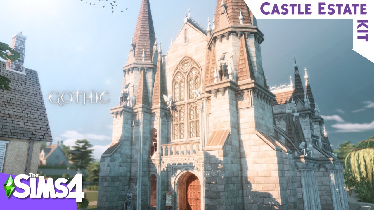 The Sims 4 Castle Estate Kit - Gothic Cathedral- Speed  Build