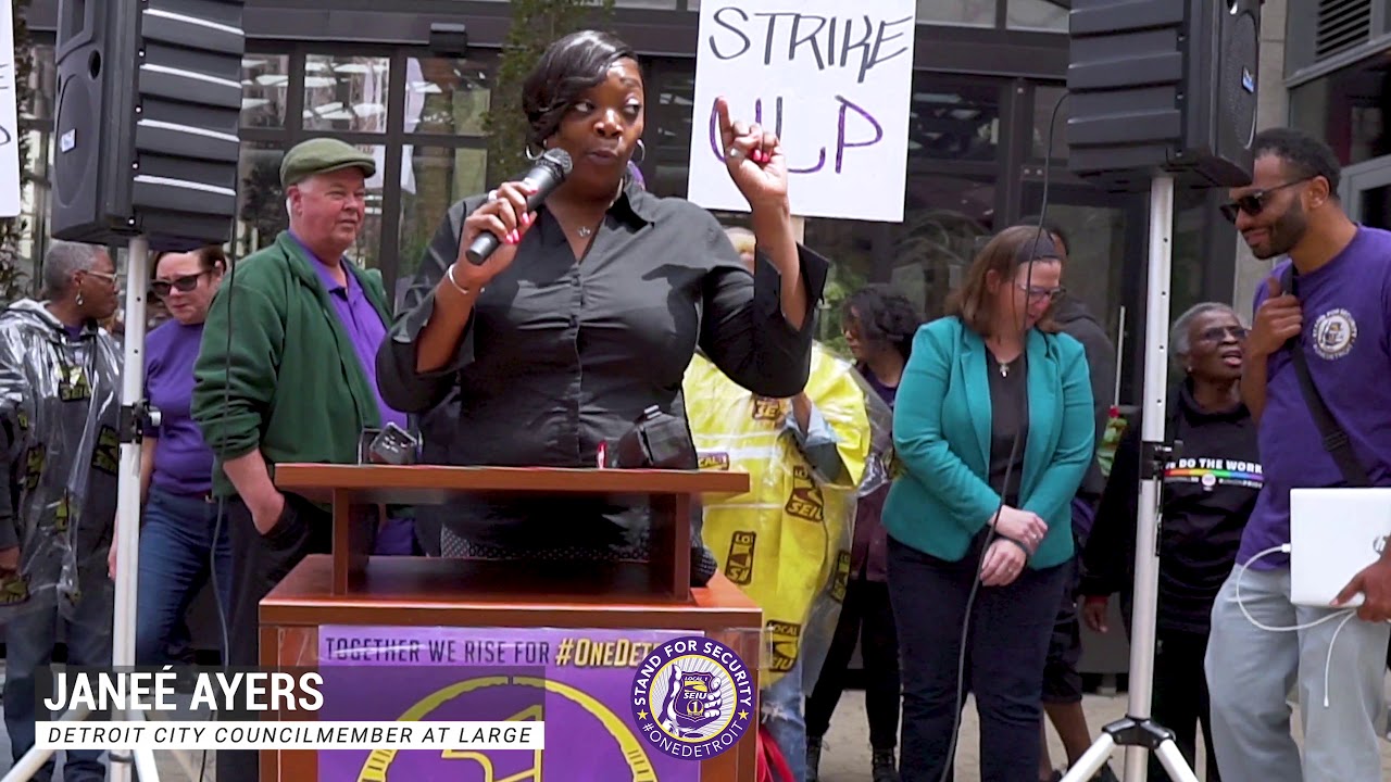 Downtown Detroit security officers strike over unfair labor practices