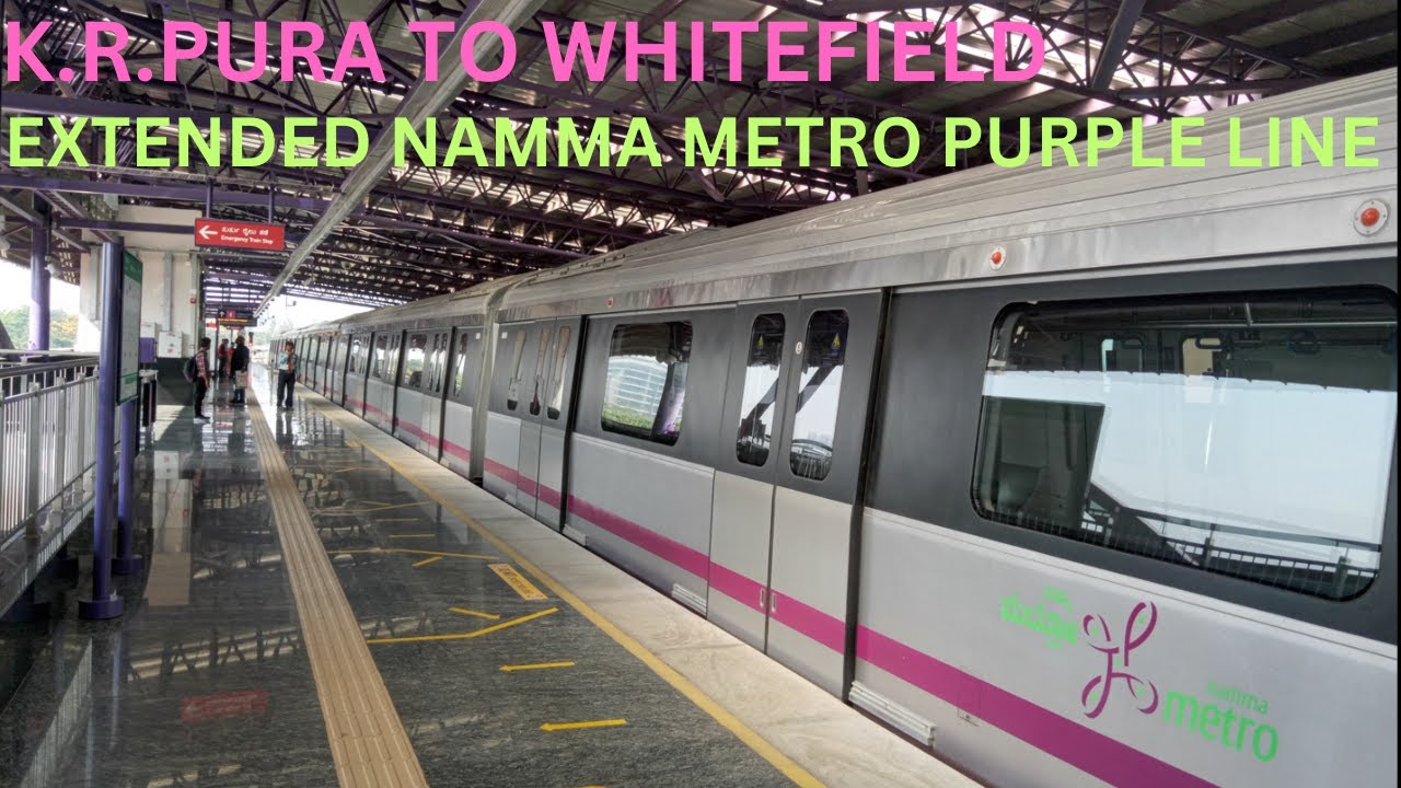 K.R.PURA TO WHITEFIELD RIDE IN BENGALURU'S EXTENDED PURPLE LINE NAMMA METRO | TECHIES PLAYGROUND |
