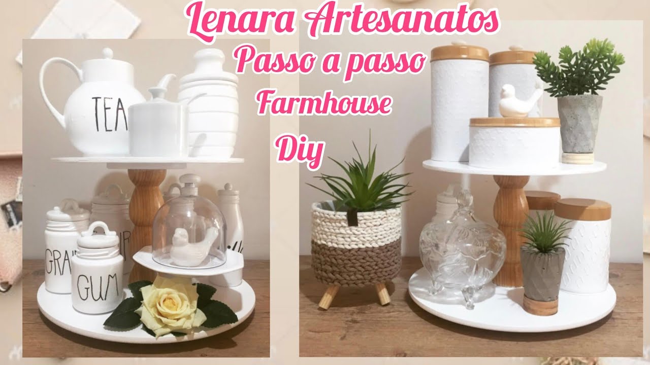 Faça você mesmo bandeja de andar estilo farmhouse ou boho 
