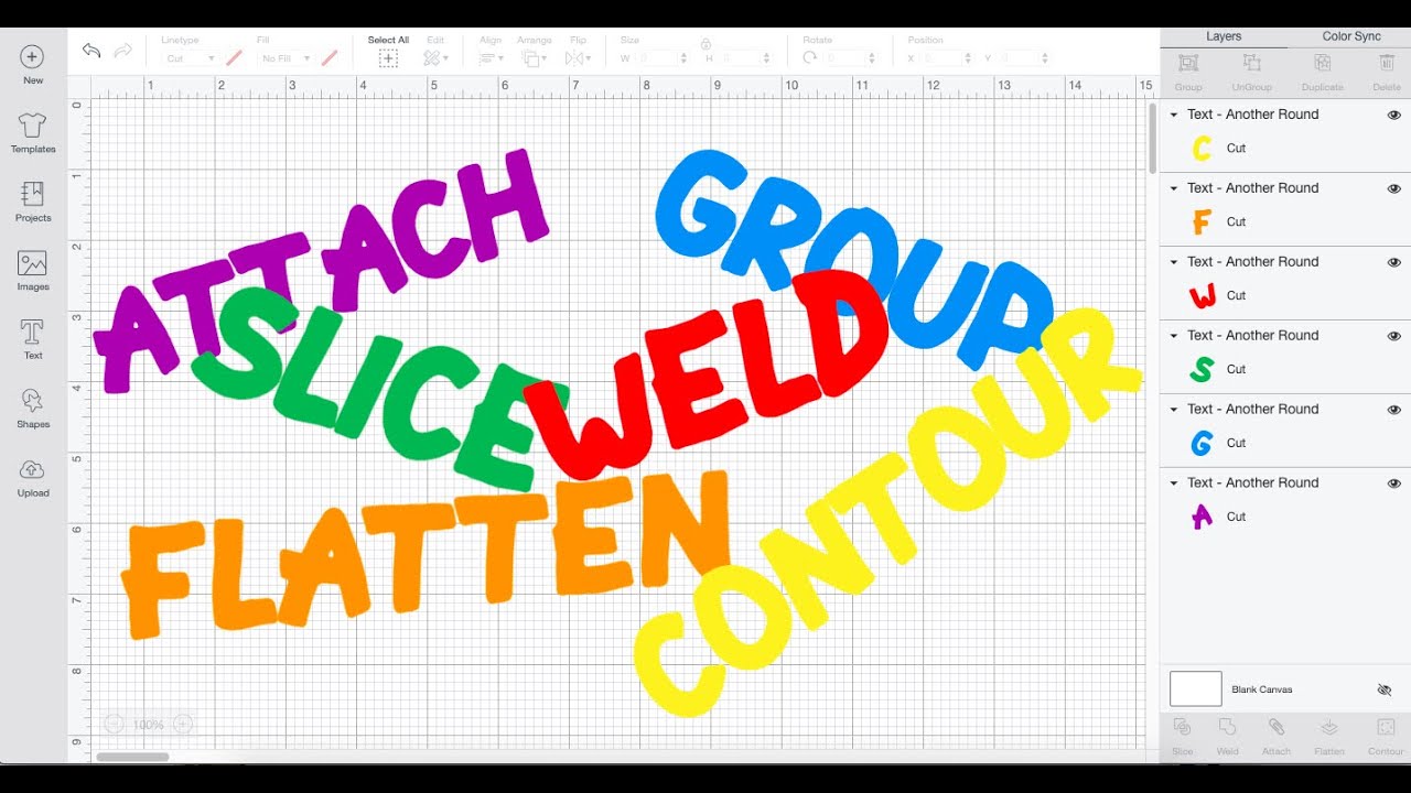 What is Attach, Group, Weld, Slice, Contour, Flatten...and When to Use Them?? CRICUT DS CONFUSION!