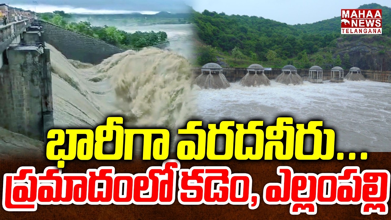 ప్రమాదంలో కడెం, ఎల్లంపల్లి | Kadem And Eellampalli Project Water Level Increases | Mahaa Telangana
