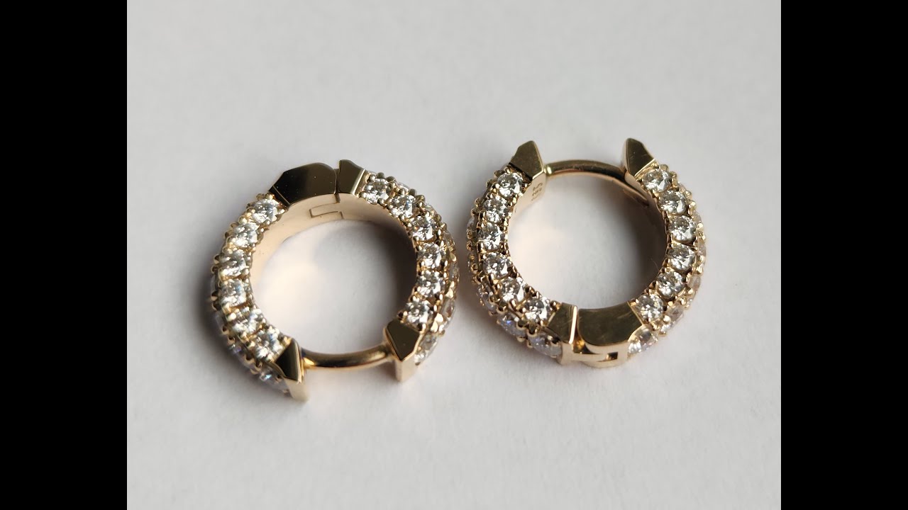 Huggie earrings in 14k yellow gold