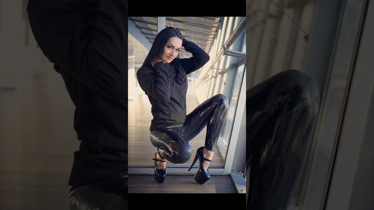 Best Latest Woman's fuax leather leggings pants || high heels long boots || very best long boots