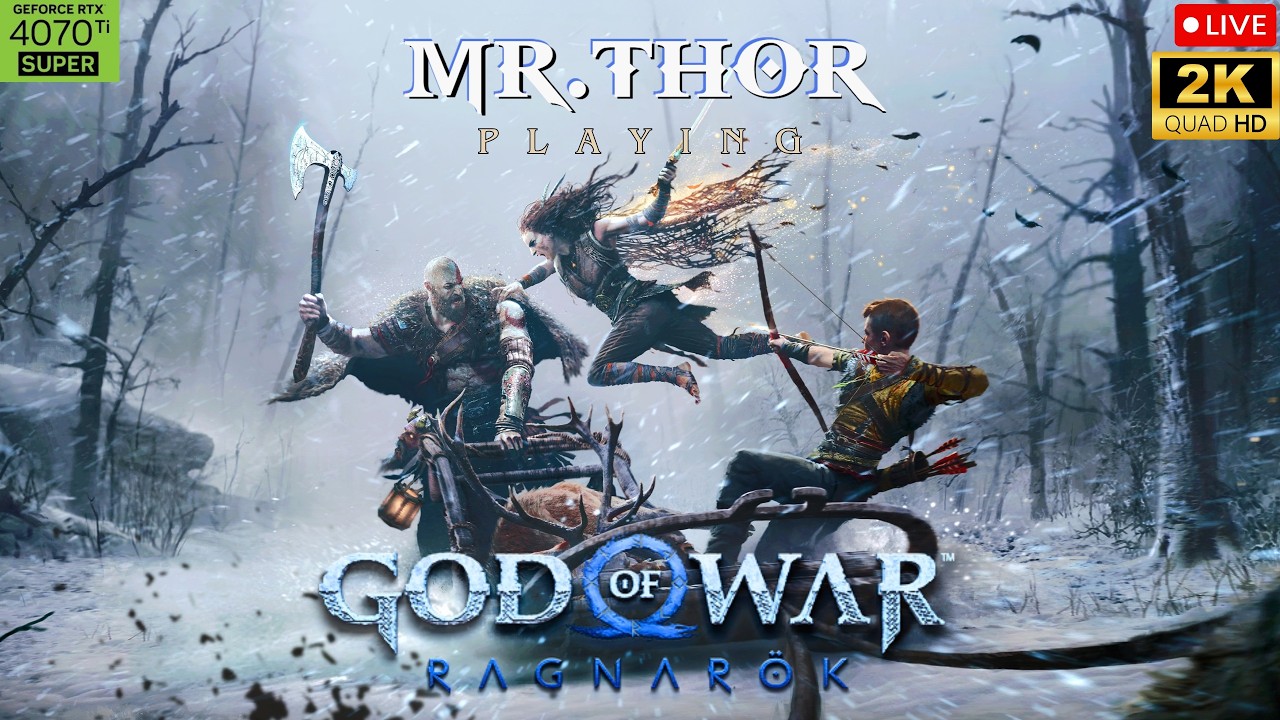 LIVE🔴EP. 04 God of War Ragnarök Begins! FULL GAMEPLAY-2K Graphics~Mr.THOR is LIVE #gaming #godofwar