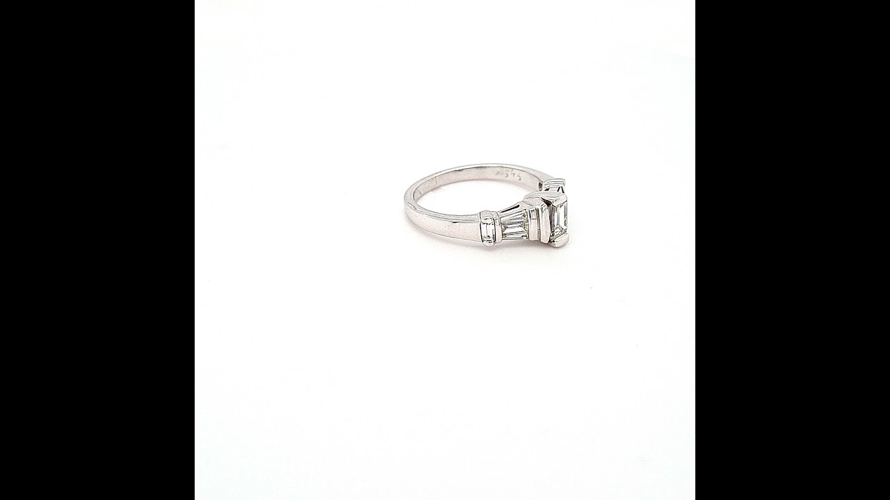 18ct white gold diamond ring.