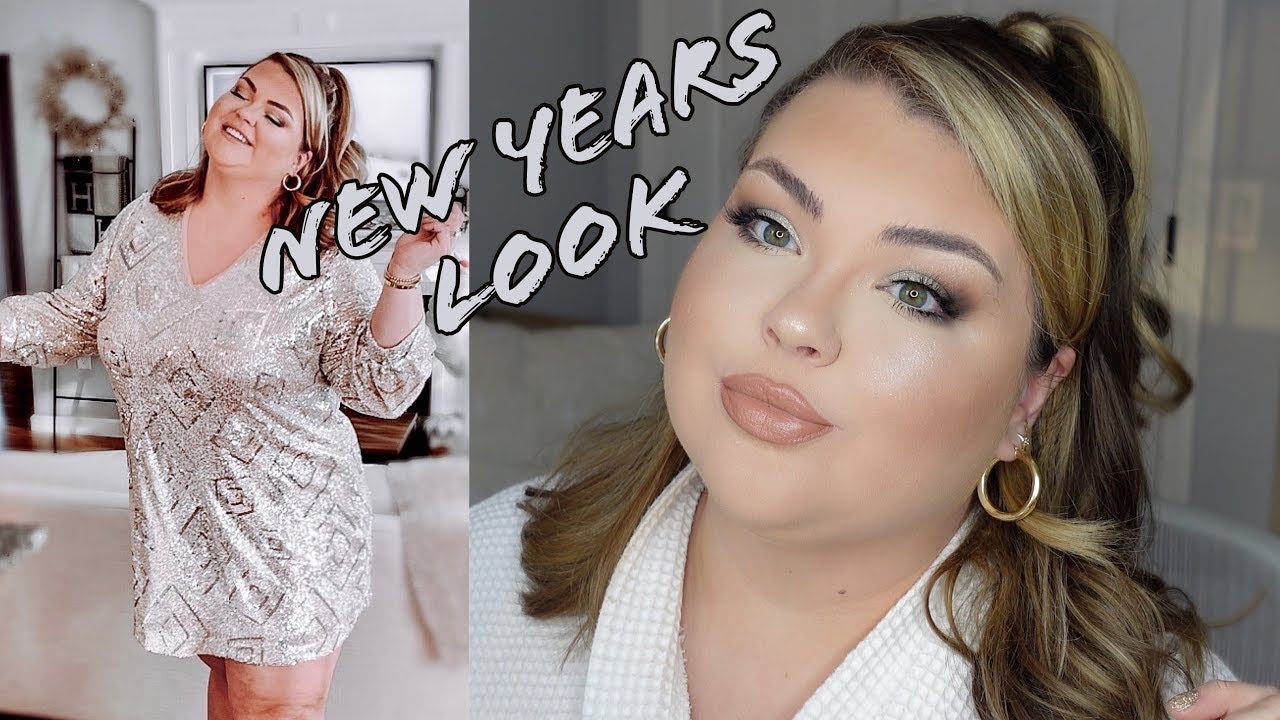 NEW YEARS EVE LOOK | PLUS SIZE OUTFITS, MAKEUP & HAIR!