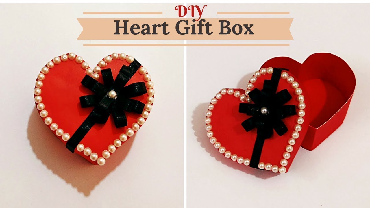 How to Make Heart/Love Shape Gift Box for Valentine/ Birthday/ Anniversary gifts ||  Craftastic