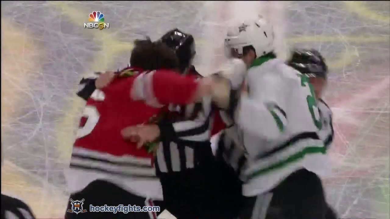 Antoine Roussel vs Andrew Shaw Dec 3, 2013