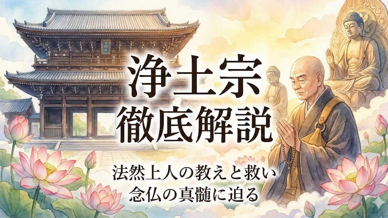 【浄土宗を徹底解説】絶望の淵で法然が見つけた究極の救いとは？「南無阿弥陀仏」の真実と阿弥陀様の慈悲を徹底解説。仏教の歴史に学ぶ人生の指針とお釈迦様の智慧。仏教の教え・宗派