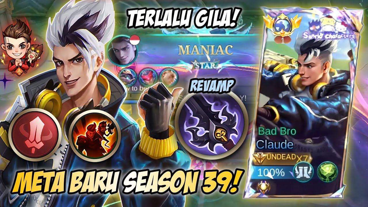 RUSAK RUSAK! GW COMBOIN DHS REVAMP BARENG CLAUDE EMBLEM FIGHTER! SUMPAH OP PARAH! - MLBB