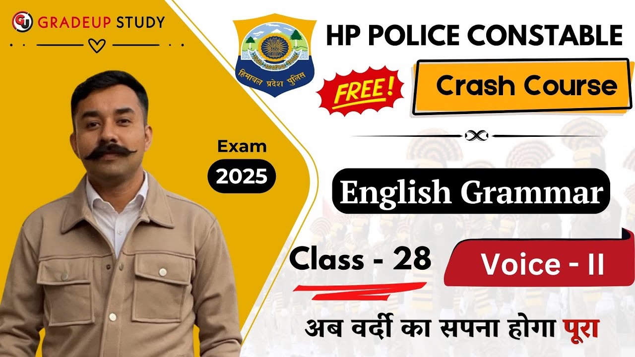 Voice - II || English Grammar || HP Police Constable Exam 2025 || Free Crash  Course