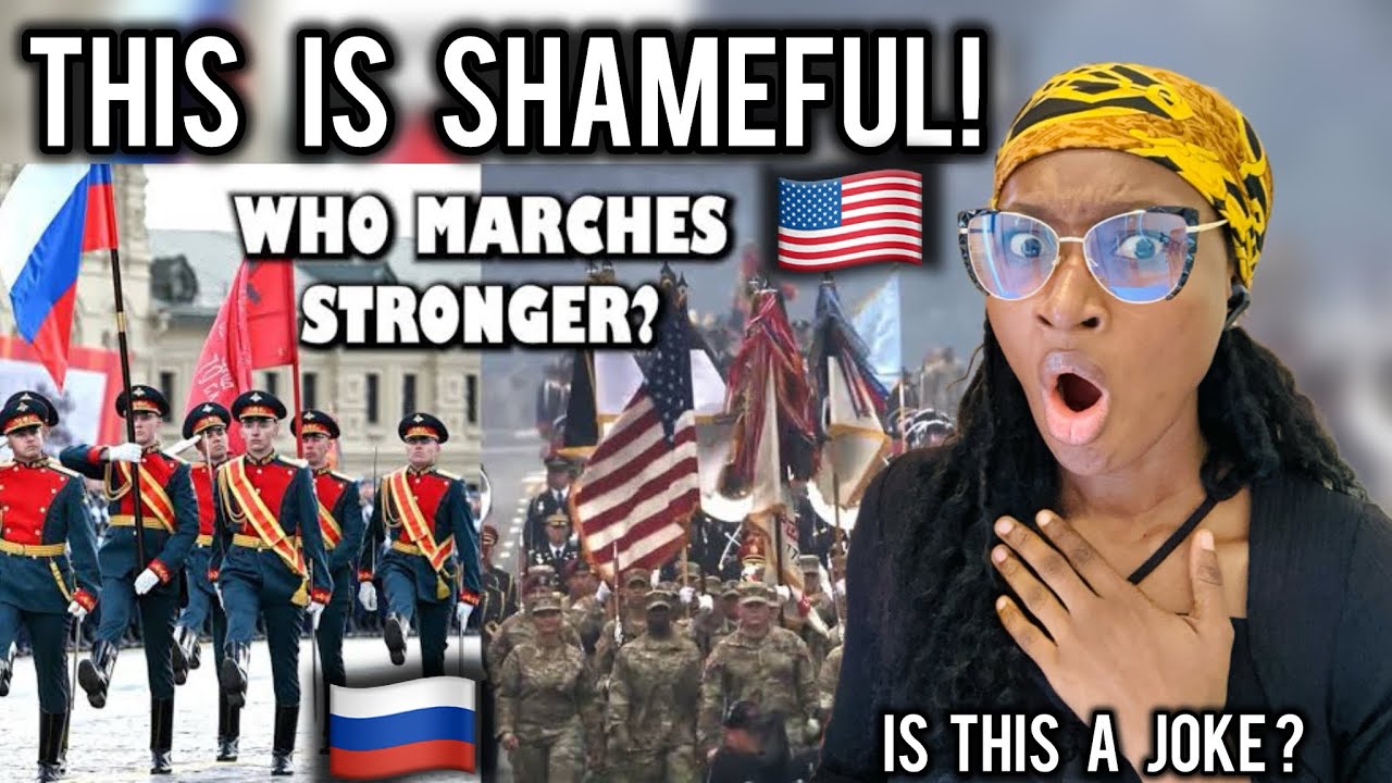 Сравнение военных парадов России и США (2025) | Marching with Pride (шокирующая реакция)