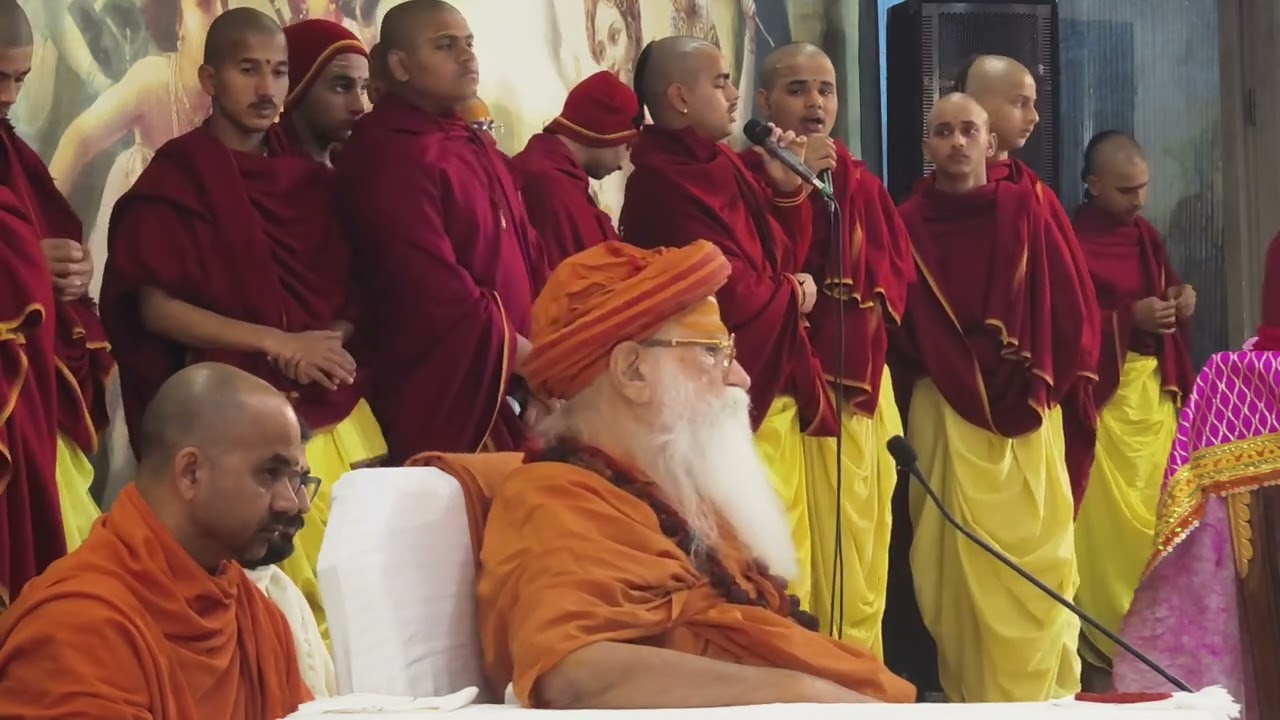 \ramanretiashrm\12.02.2026 ved , upanishad evam puraan ke shlokon ka paath rishi kumaron dwara brahm