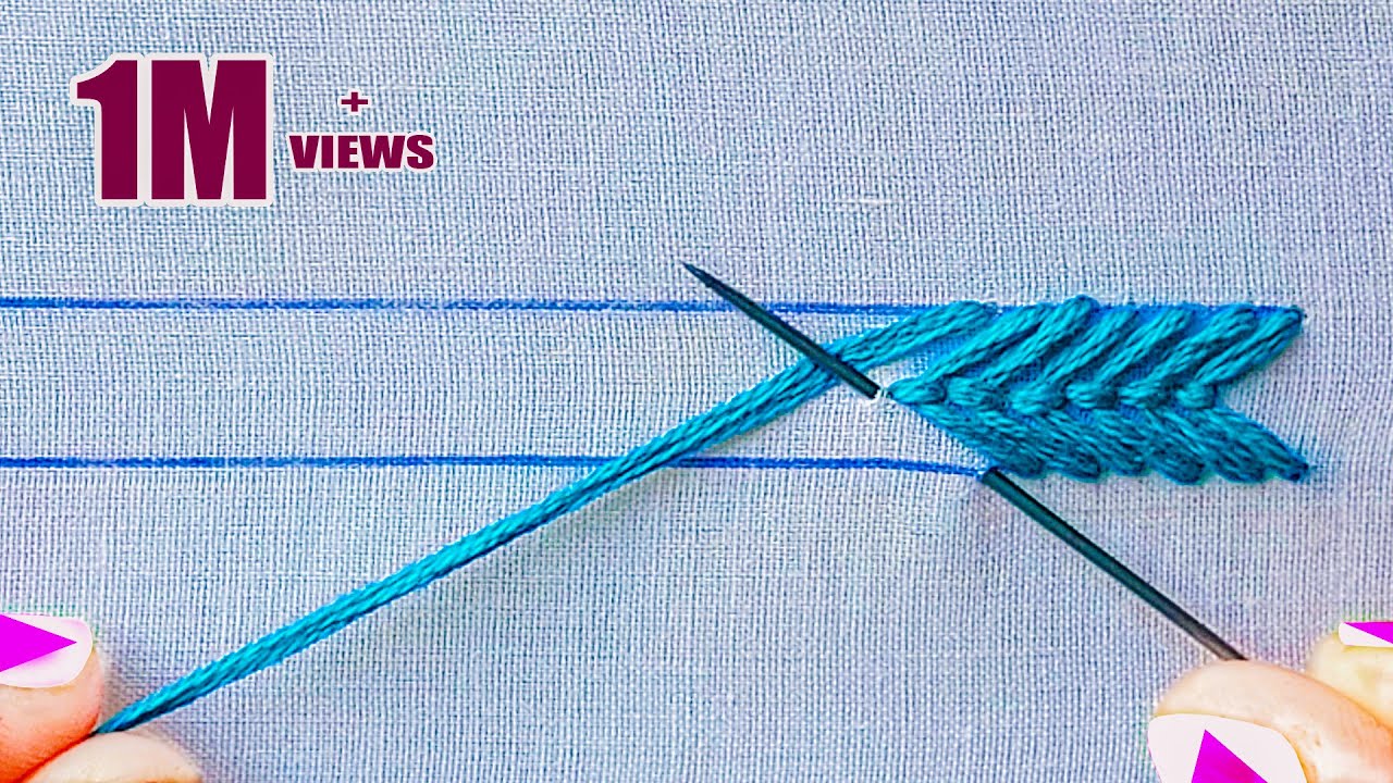 How to do Fly Stitch(for beginners) Easy Making _ Hand Embroidery!