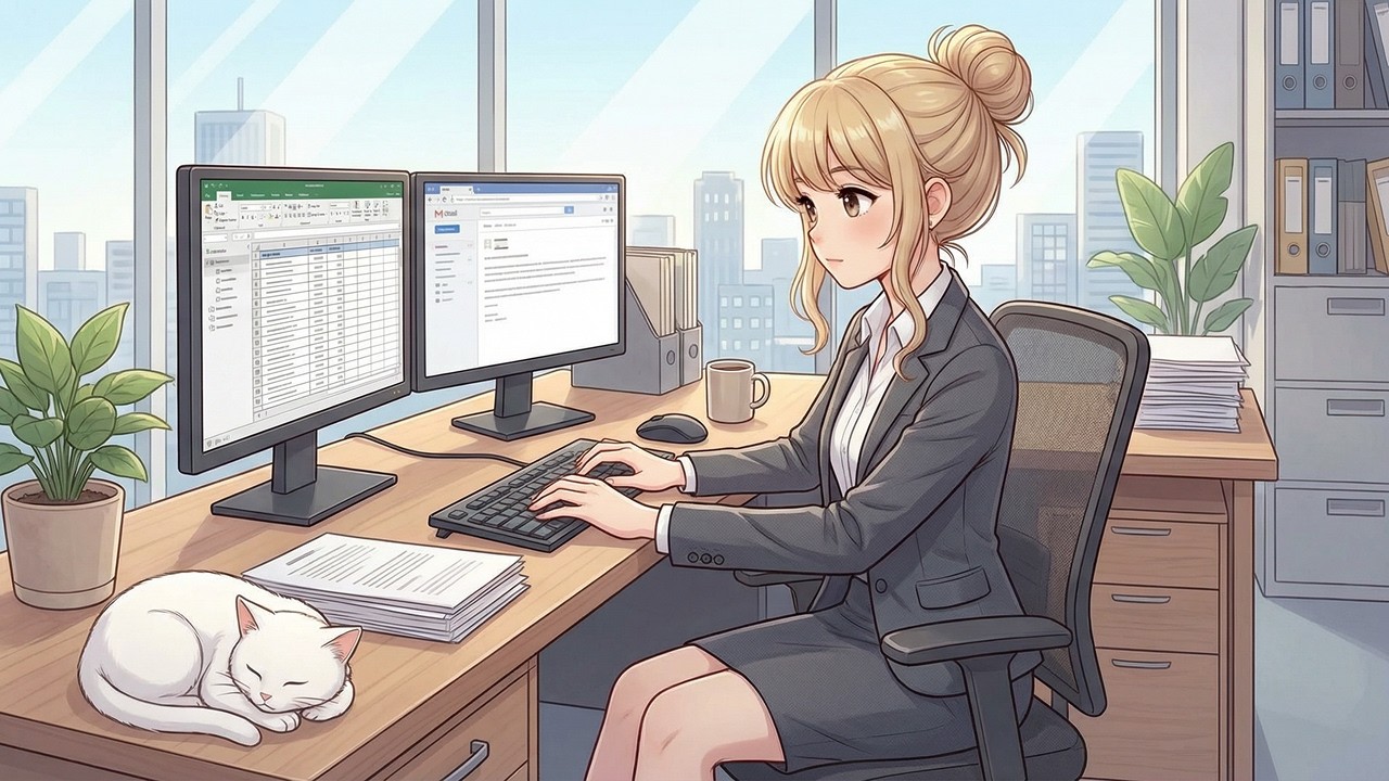 Lofi Office Work Focus 🖥️  | Chill Study Beats