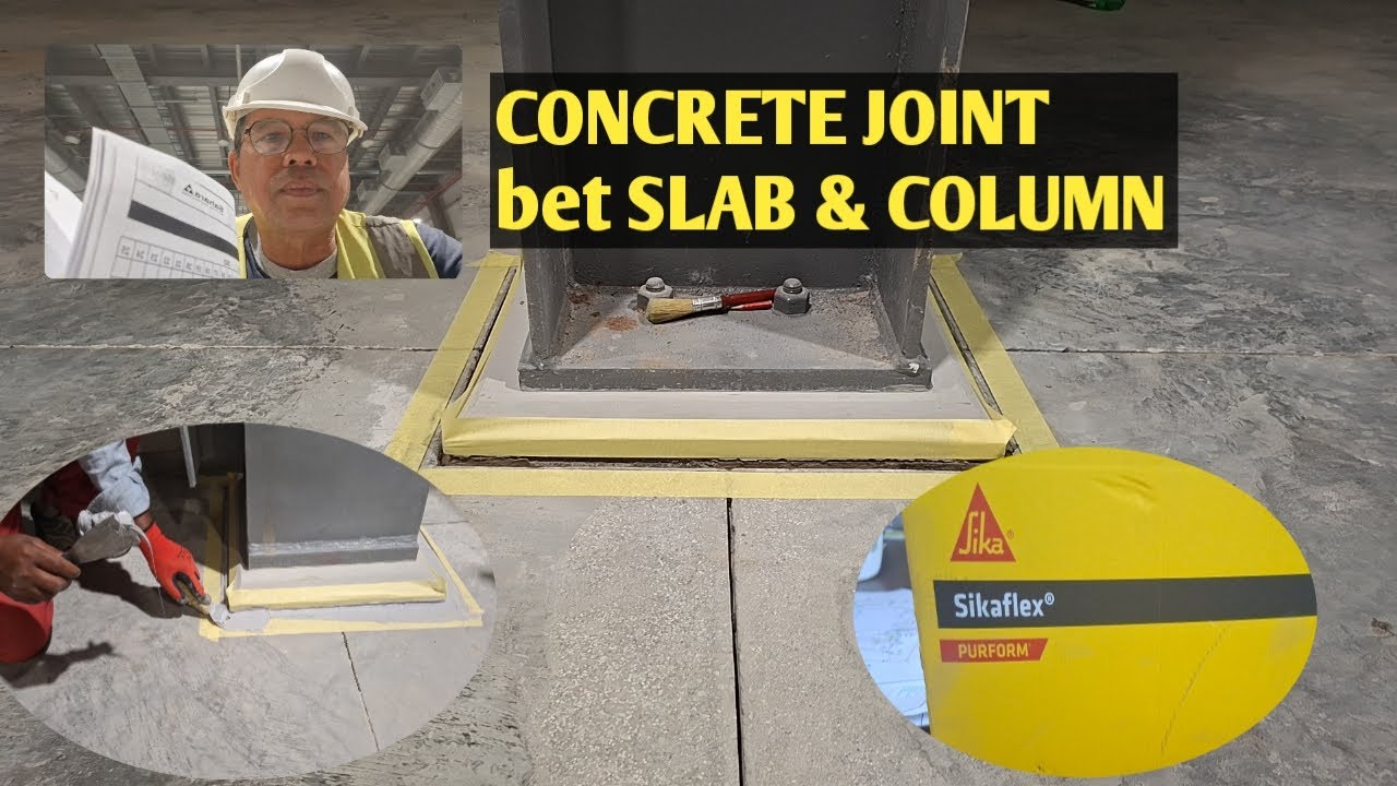 How to closed joint bet concrete column & slab