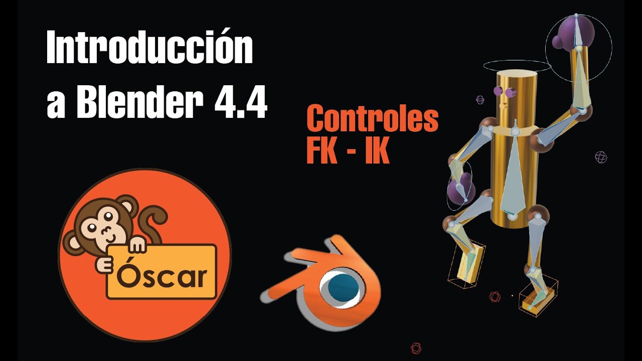 Blender 4.4 desde Cero – Rig con Controles FK/IK [Tutorial Básico – Video 6]