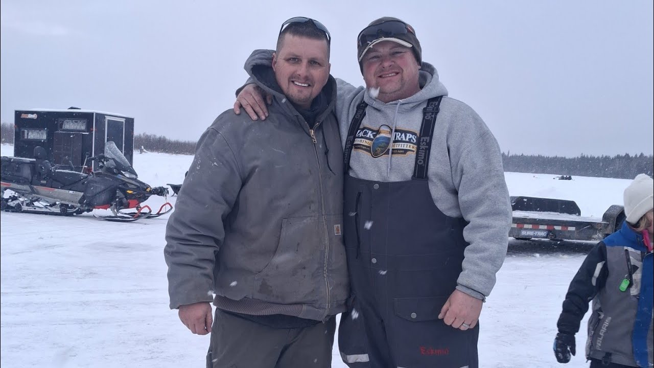 Burke's Outdoors is live at portage lake fish derby with @chiphafford 