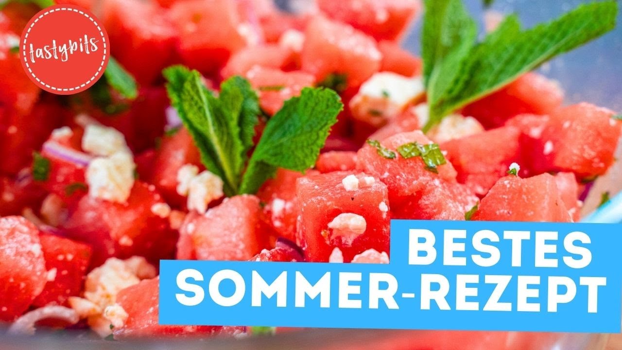 Wassermelonen-Salat mit Feta & Minze