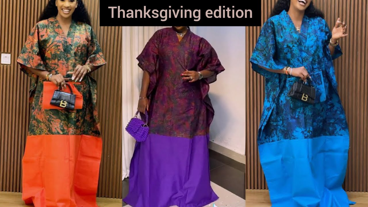 how to cut/sew this trendy bubu butterfly gown with a scrub neckline.