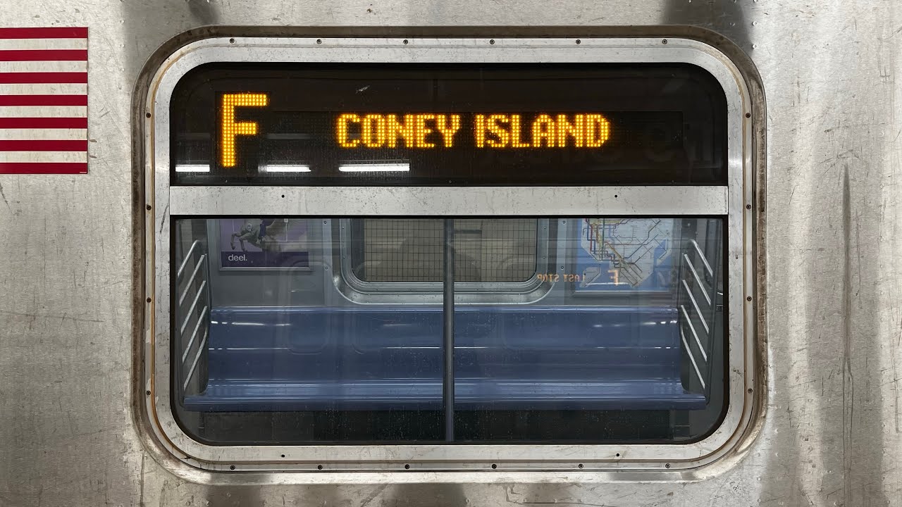 On board a Coney Island bound R160 F train from Jamaica-179 Street to Coney Island