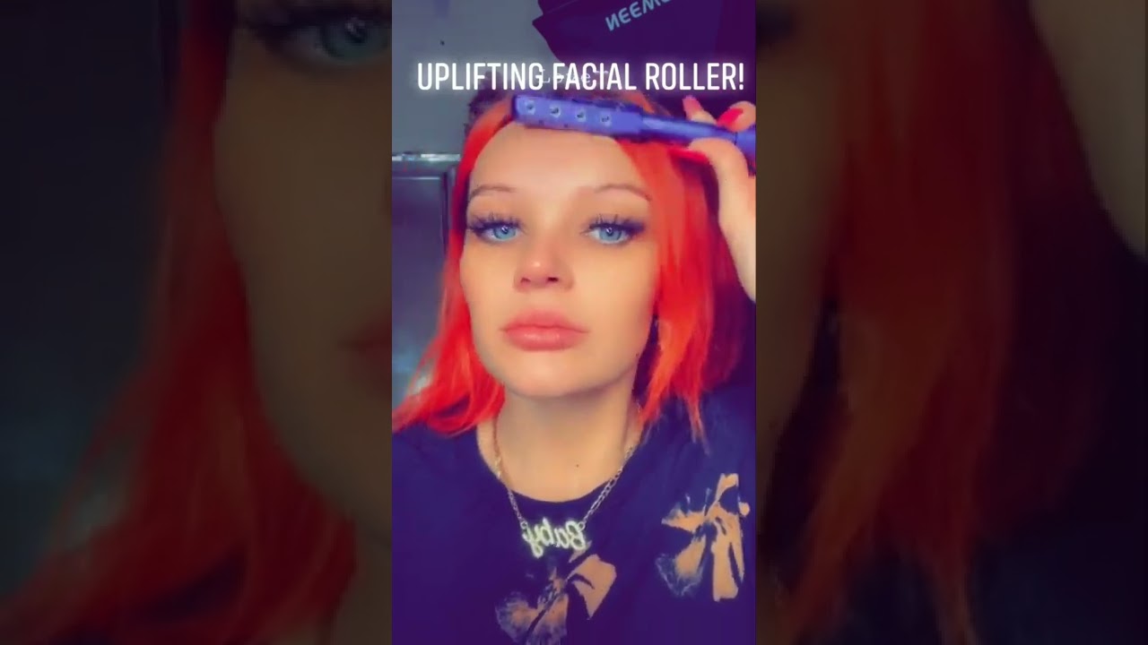 Uplifting facial roller! #subscribe #shorts #shortvideo #facialroller #skincareroutine #glowingskin